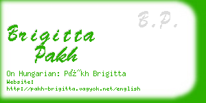 brigitta pakh business card